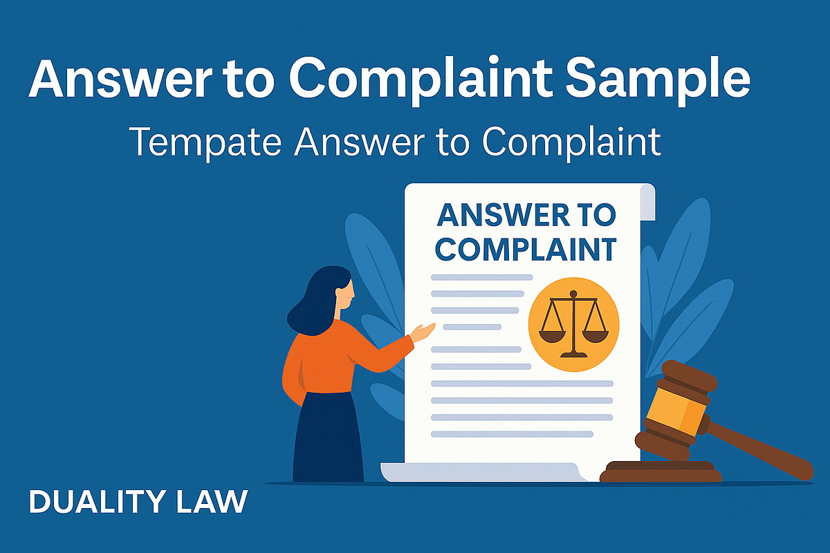 How to Respond to a Legal Complaint: Templates, Samples & Pro Tips from Duality Law | by Duality Law | Apr, 2025 | Medium