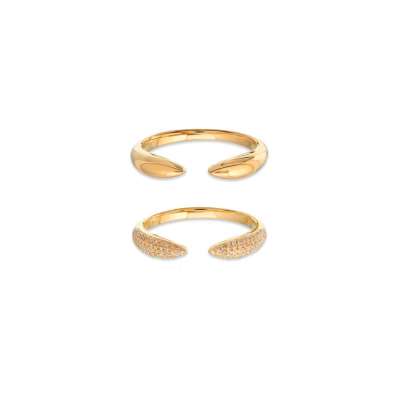Gold Claw ring + Pave Claw Ring Profile Picture