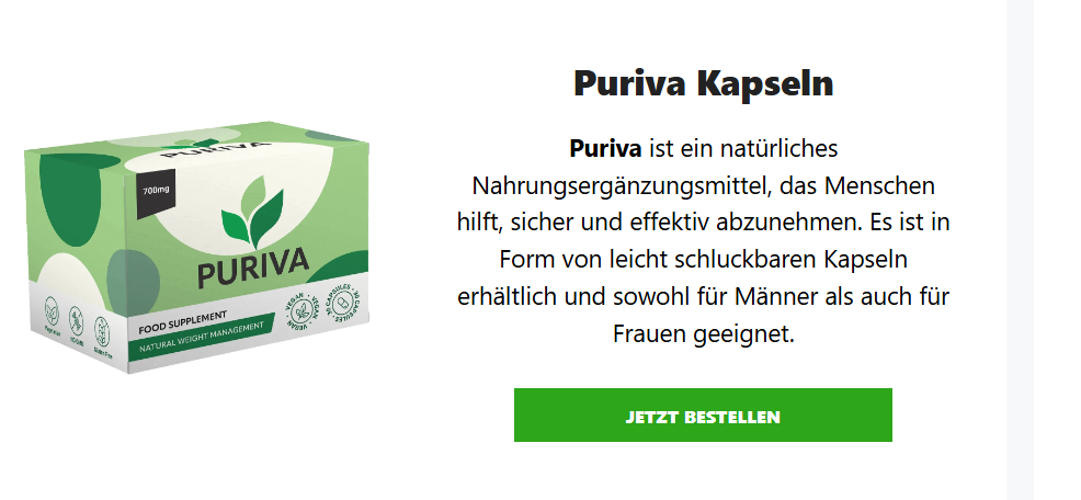 Puriva Kapseln Erfahrungen:- Natürlich Zum Wunschgewicht