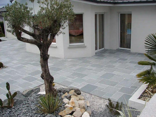 Kota Blue Natural Limestone for Driveway & Patio Ideas & Inspiration