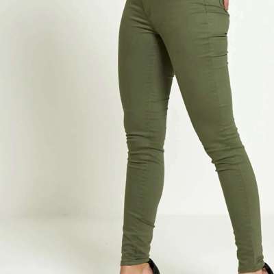 Khaki High Waisted Skinny Jeans Profile Picture