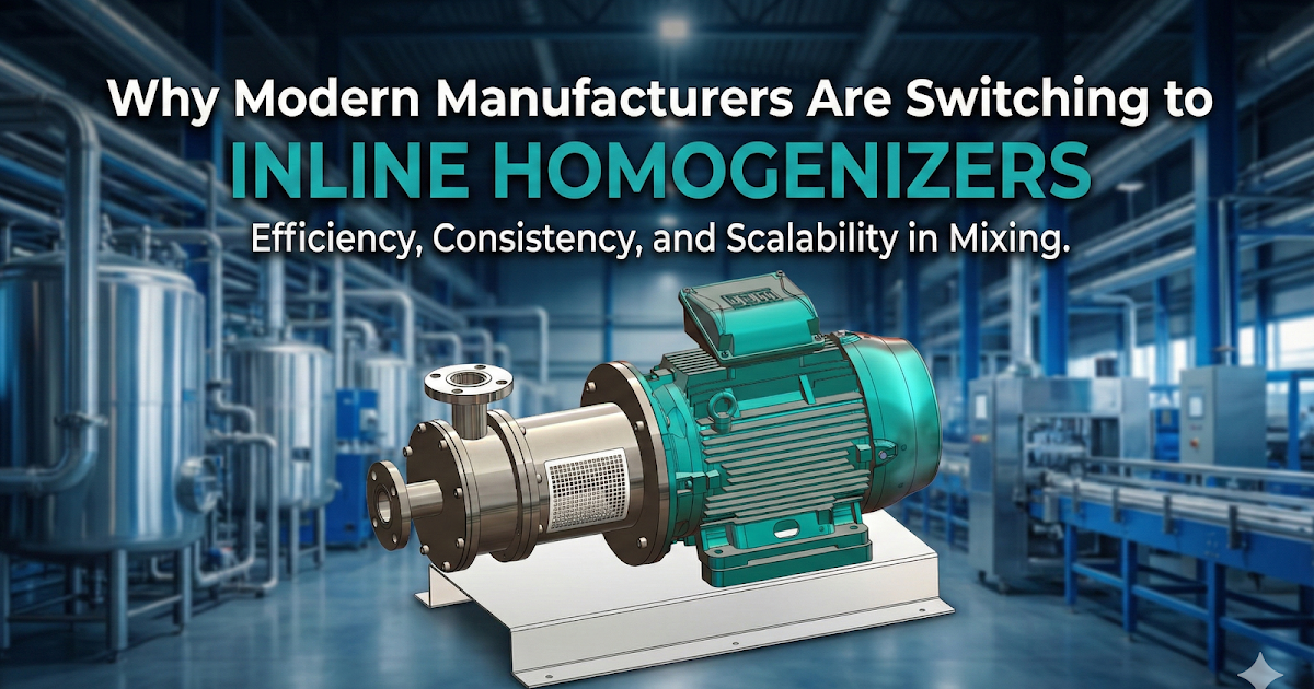Why Modern Manufacturers Are Switching to Inline Homogenizers