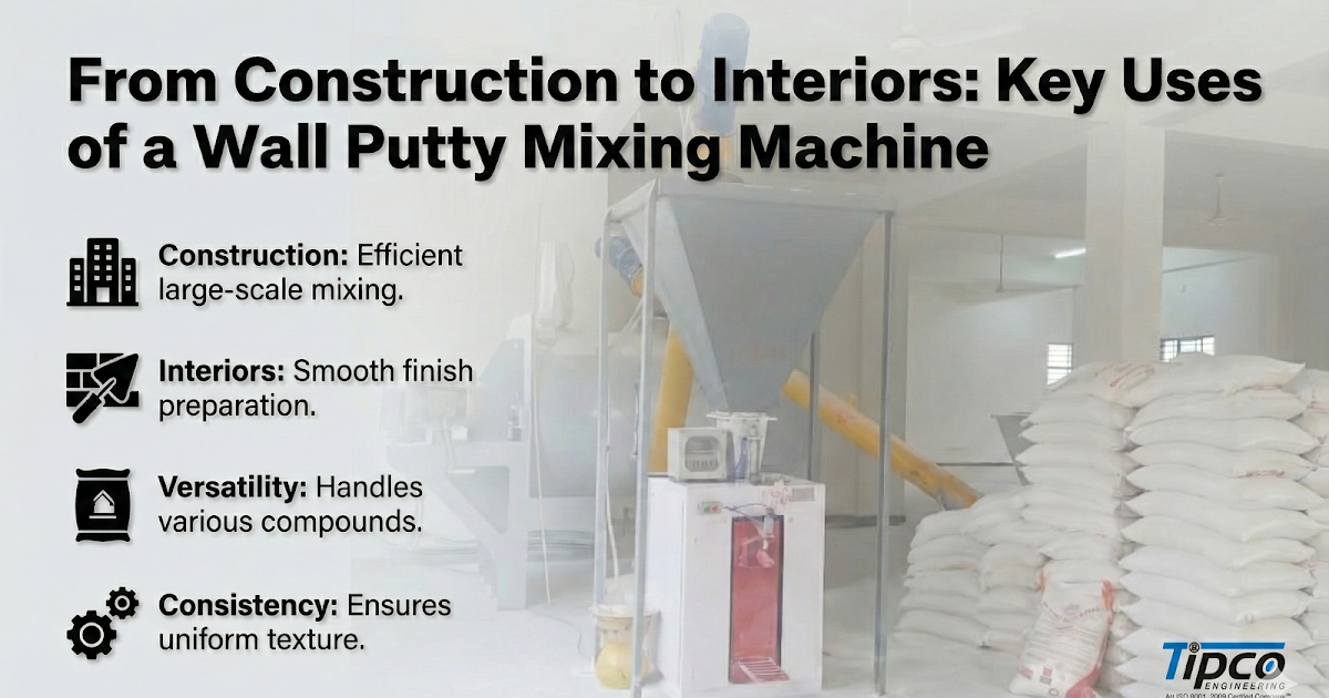 From Construction to Interiors: Key Uses of a Wall Putty Mixing Machine