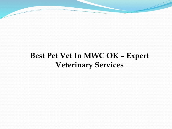 Best Pet Vet In MWC OK – Expert Veterinary Services