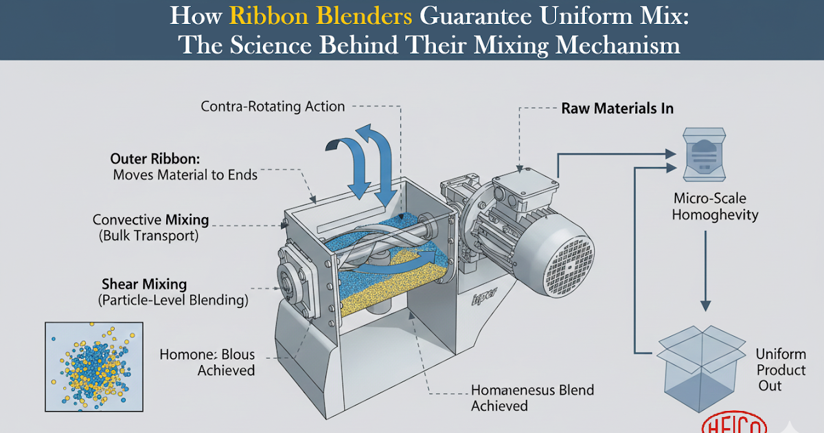 How Ribbon Blenders Guarantee a Uniform Mix: The Science Behind Their Mixing Mechanism