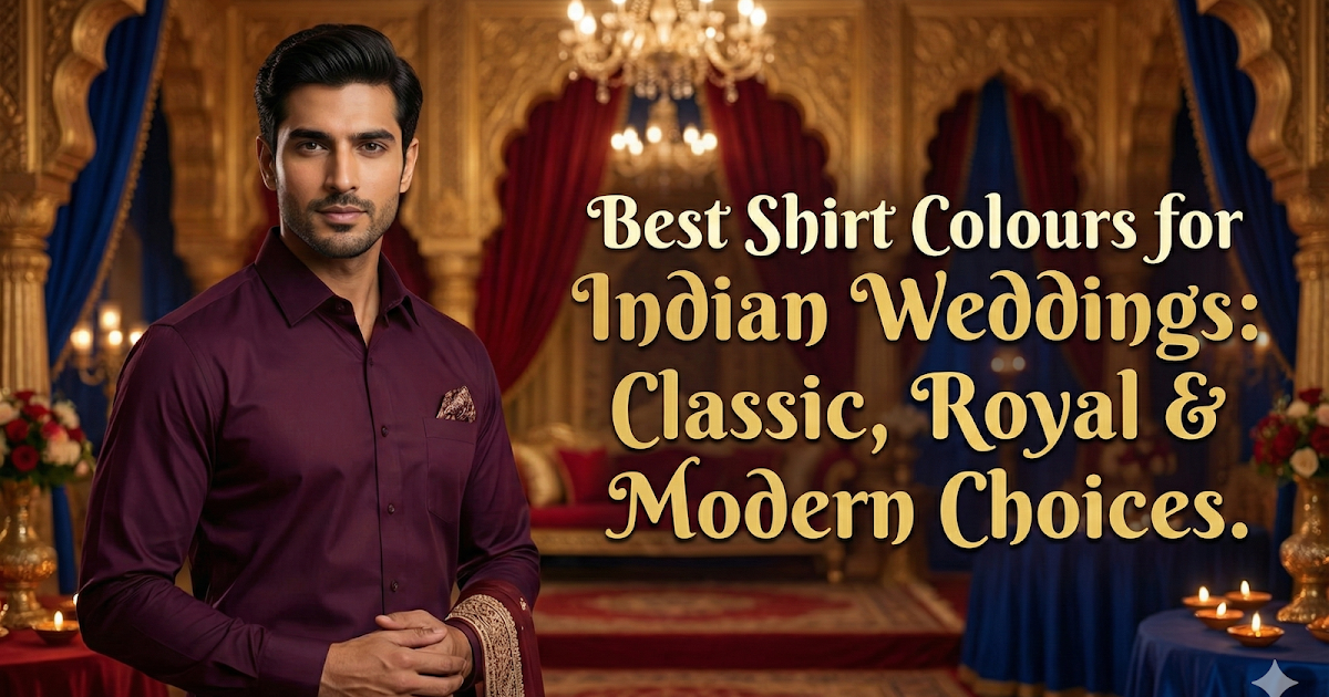 Best Shirt Colours for Indian Weddings: Classic, Royal & Modern Choices
