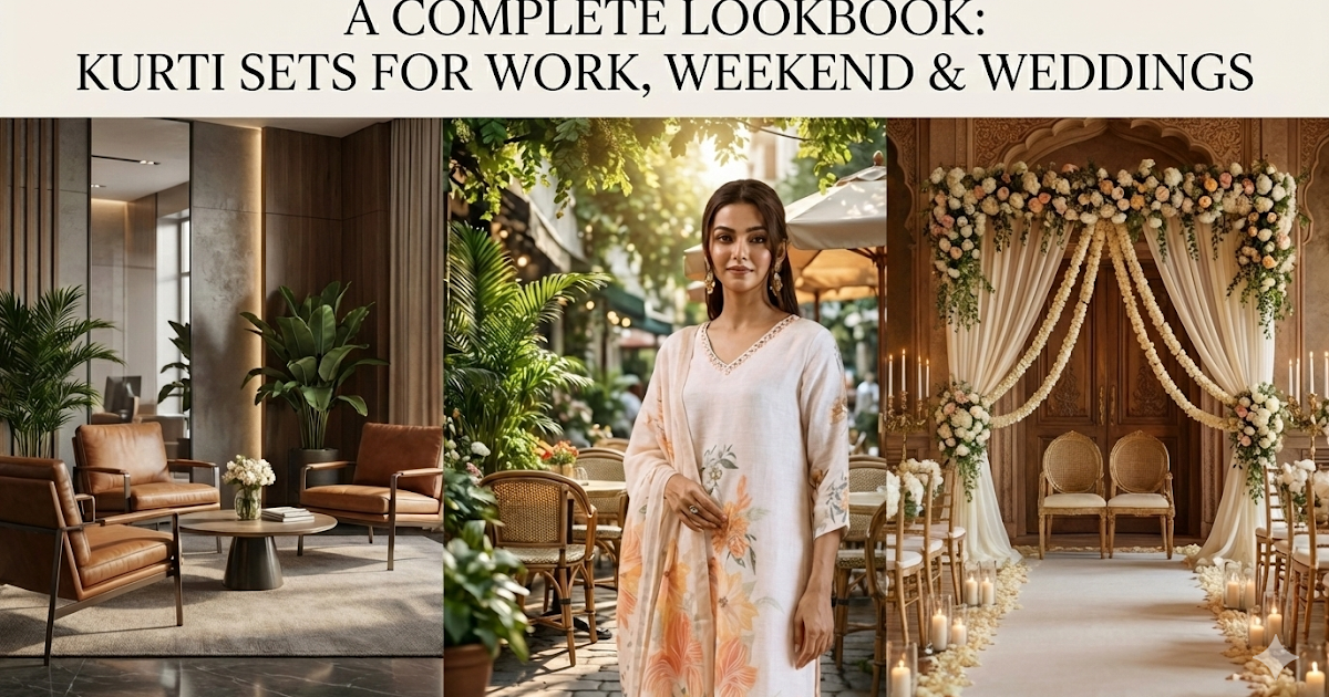 A Complete Lookbook: Kurti Sets for Work, Weekend & Weddings