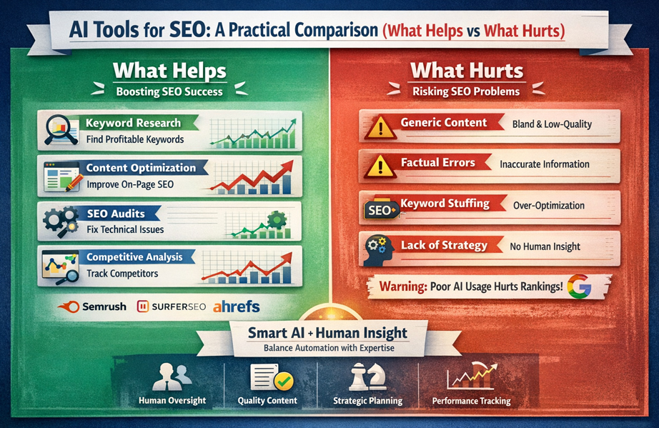 AI Tools for SEO: A Practical Comparison (What Helps vs What Hurts)