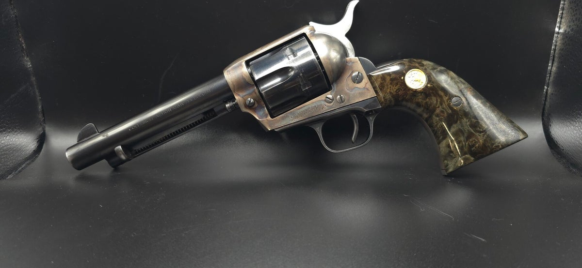 Colt SAA Maple Burl dyed black grips #368 | Mammoth Grip Exchange