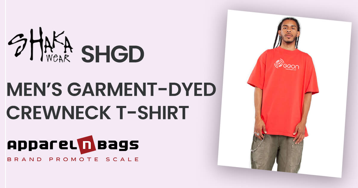 Shaka Wear SHGD Men's Garment-Dyed Crewneck T-Shirt