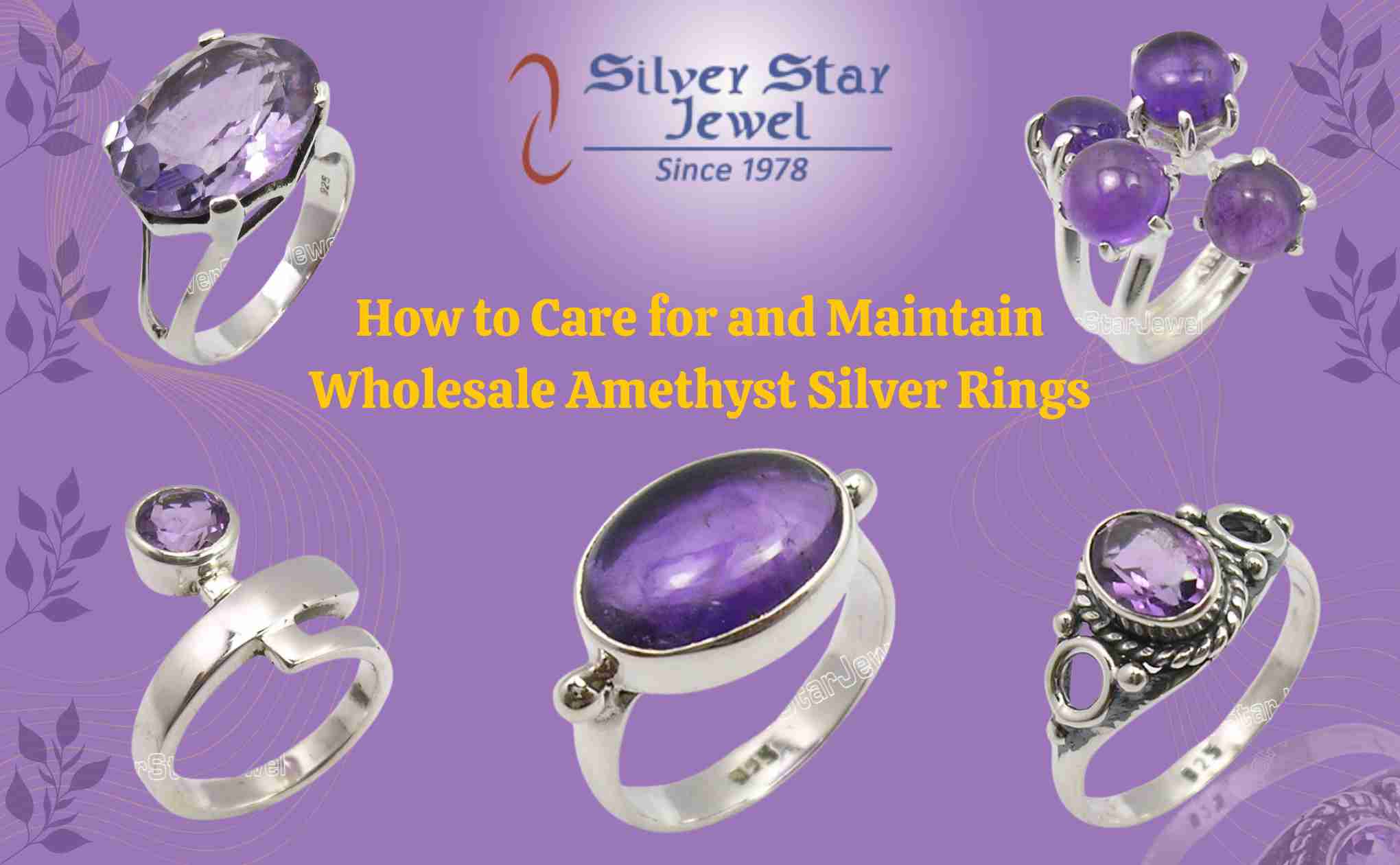 How to Care for and Maintain Wholesale Amethyst Silver Rings
