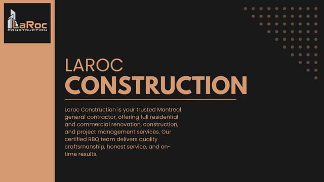 Construction LaRoc Montreal Construction LaRoc Montreal | PDF