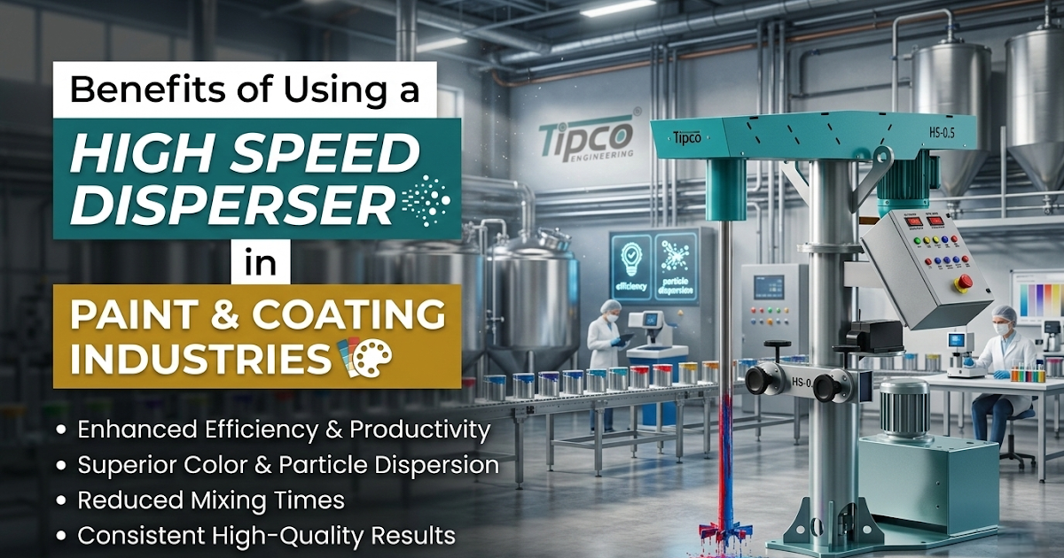 Benefits of Using a High Speed Disperser in Paint & Coating Industries