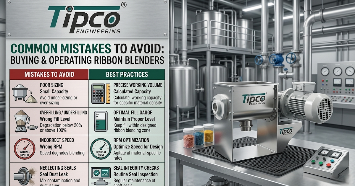 Common Mistakes to Avoid When Buying or Operating Ribbon Blenders
