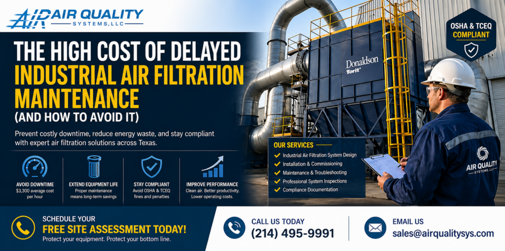 The High Cost of Delayed Industrial Air Filtration Maintenance (and How to Avoid It)