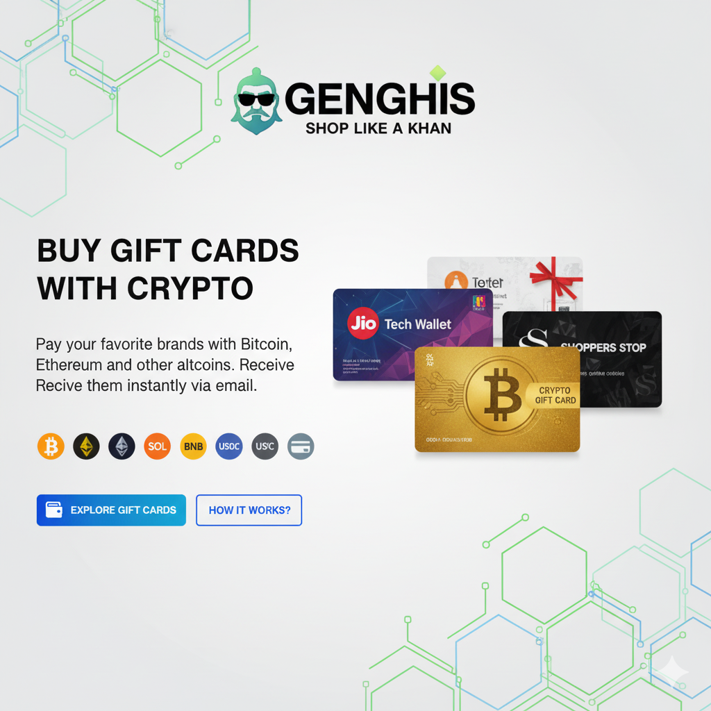 Gift Cards & Game Keys with Crypto | No KYC | Genghis