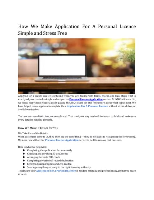 How We Make Application For A Personal Licence Simple and Stress Free.pdf