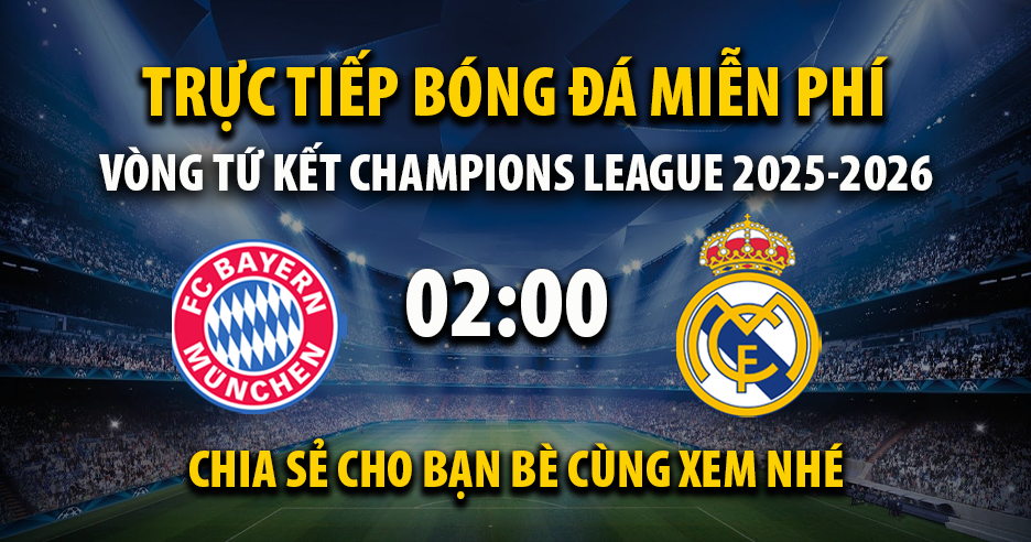 Link trực tiếp Bayern Munich vs Real Madrid 02:00 ngày 16/04/2026 - Ybdfinds.com