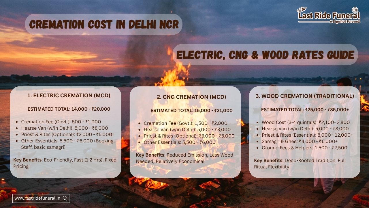 Cremation Cost in Delhi: Electric, CNG & Wood Rates Guide