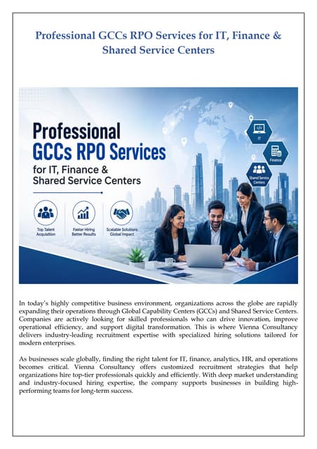 Professional GCCs RPO Services for IT, Finance & Shared Service Centers