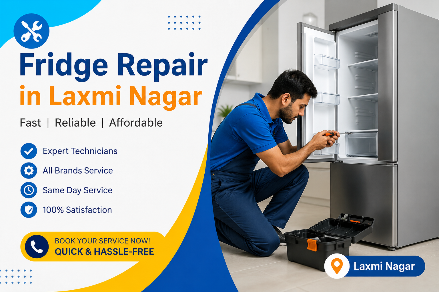 Fast & Reliable Fridge Repair in Laxmi Nagar | Expert Service Call +91-9718784823