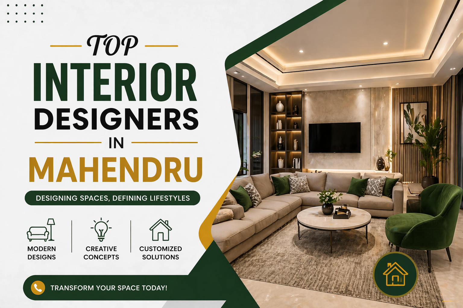 Top Interior Designers in Mahendru | Stunning Modern Interiors | Call +91-9953208859