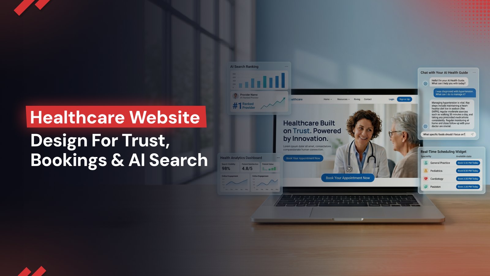 Healthcare Website Design for Trust, Bookings & AI Search