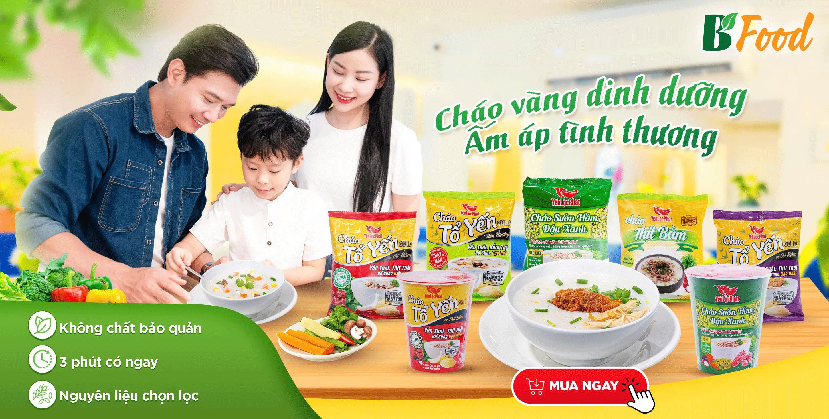 Cháo Tổ Yến & Viên Canh Sấy Thăng Hoa Dinh Dưỡng | Thực Phẩm B' Food
