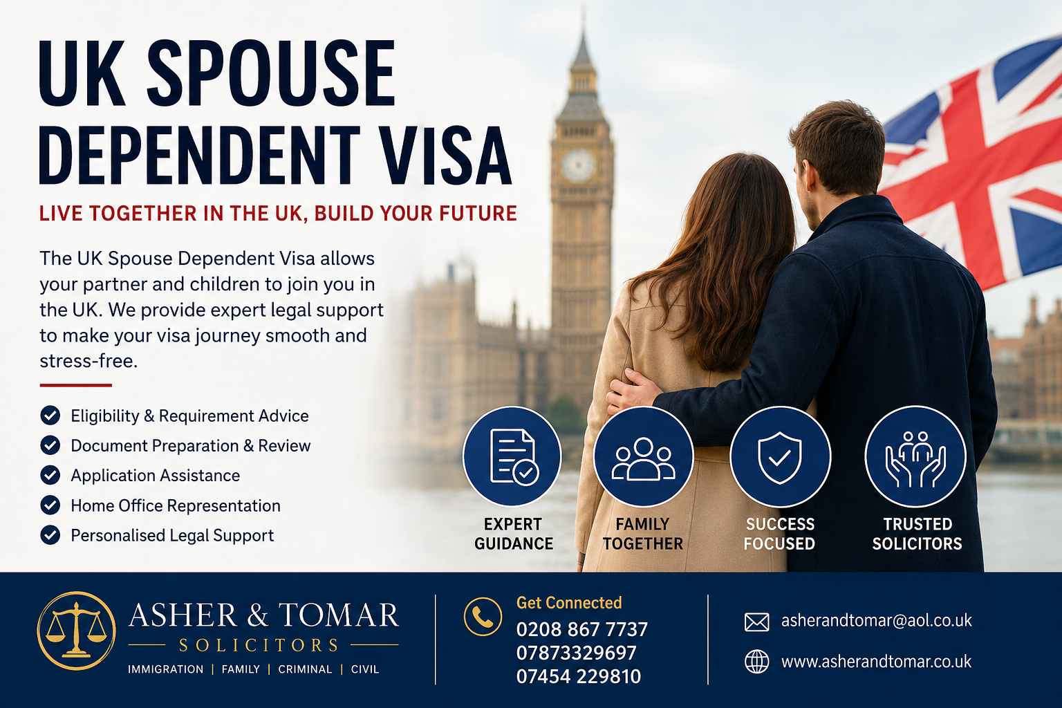 UK Spouse Dependent Visa UK Guide 2026 | Get Expert Immigration Solicitors Guidance