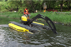 Amphibious Excavator | Floating Excavator for Wetlands & Dredging | Rudra