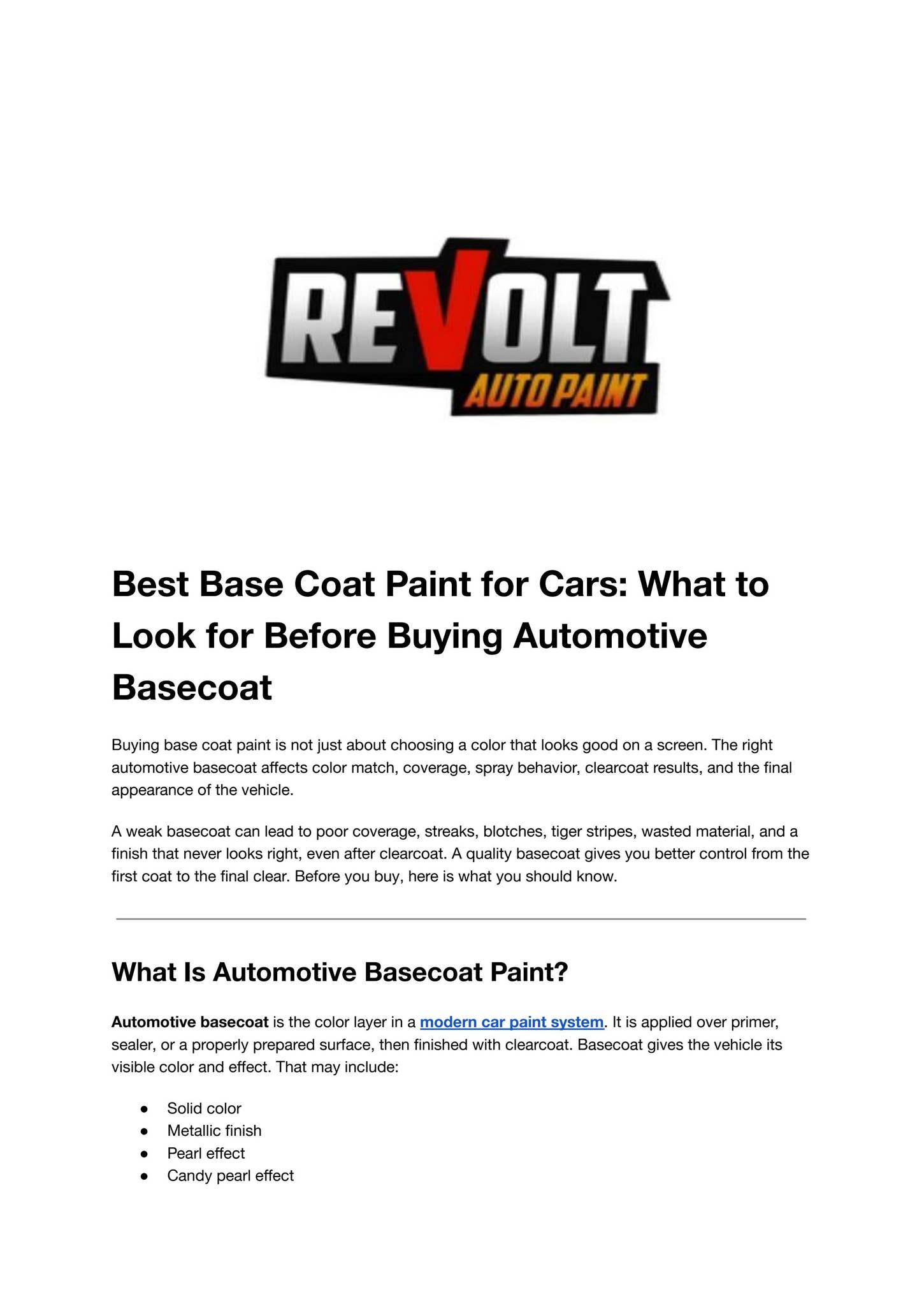 Best Base Coat Paint for Cars_ What to Look for Before Buying Automotive Basecoat by Daniel Wilson - Issuu