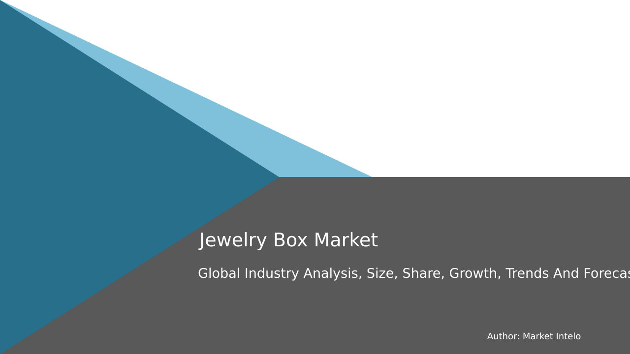Jewelry Box Market Research Report 2033