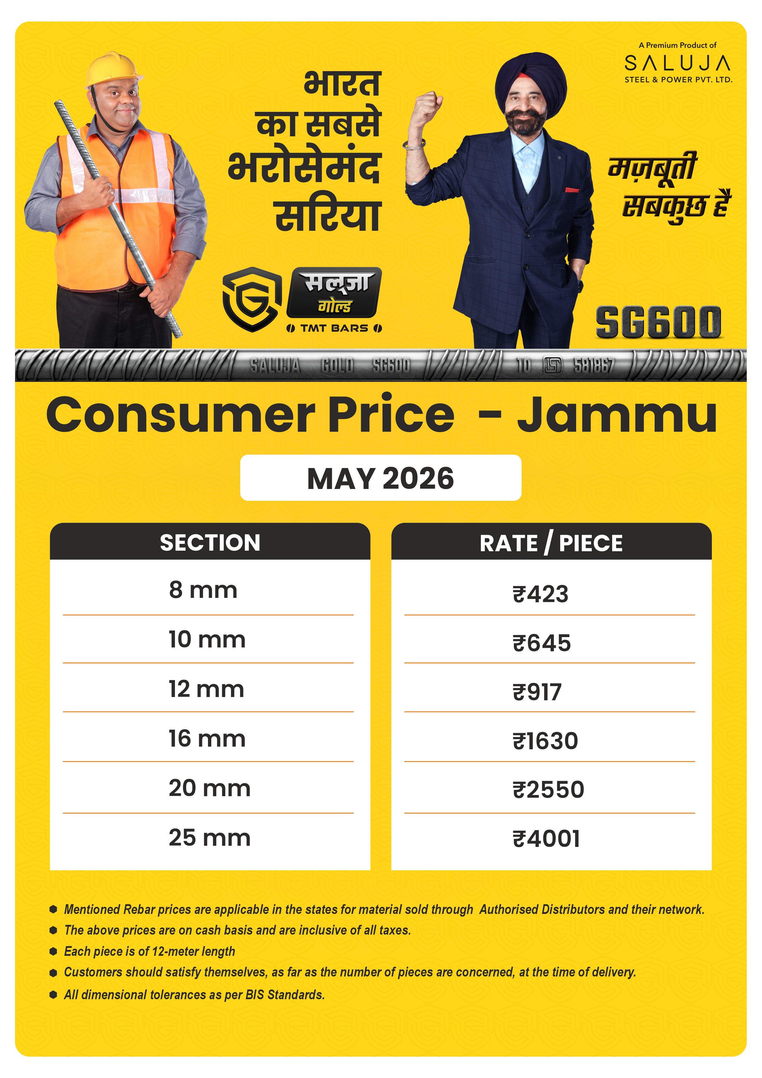 Price List | TMT Saria Price Today | TMT Saria Rate