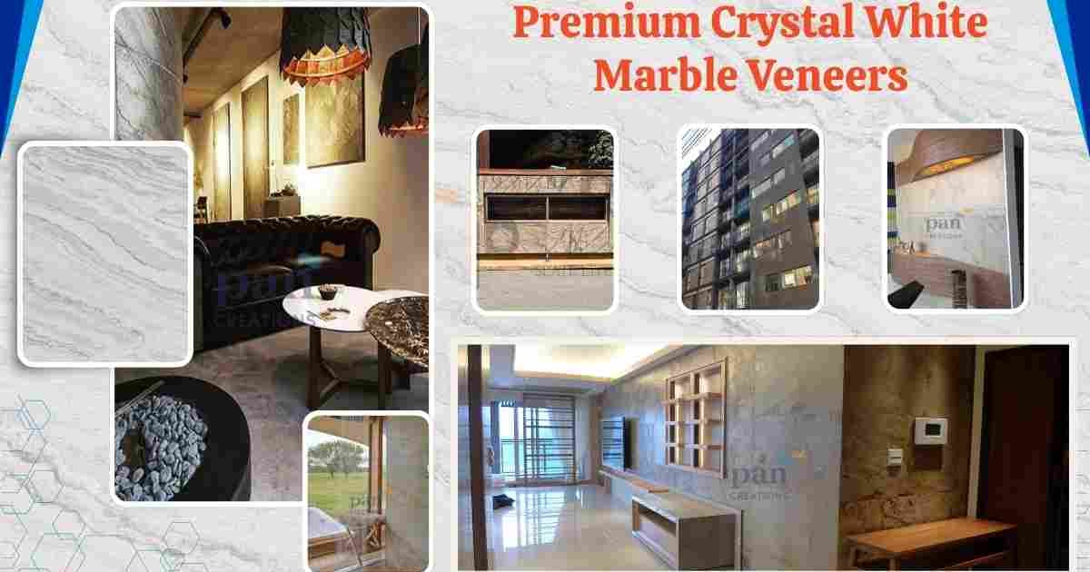 Enhance Your Space with Premium Crystal White Marble Veneers