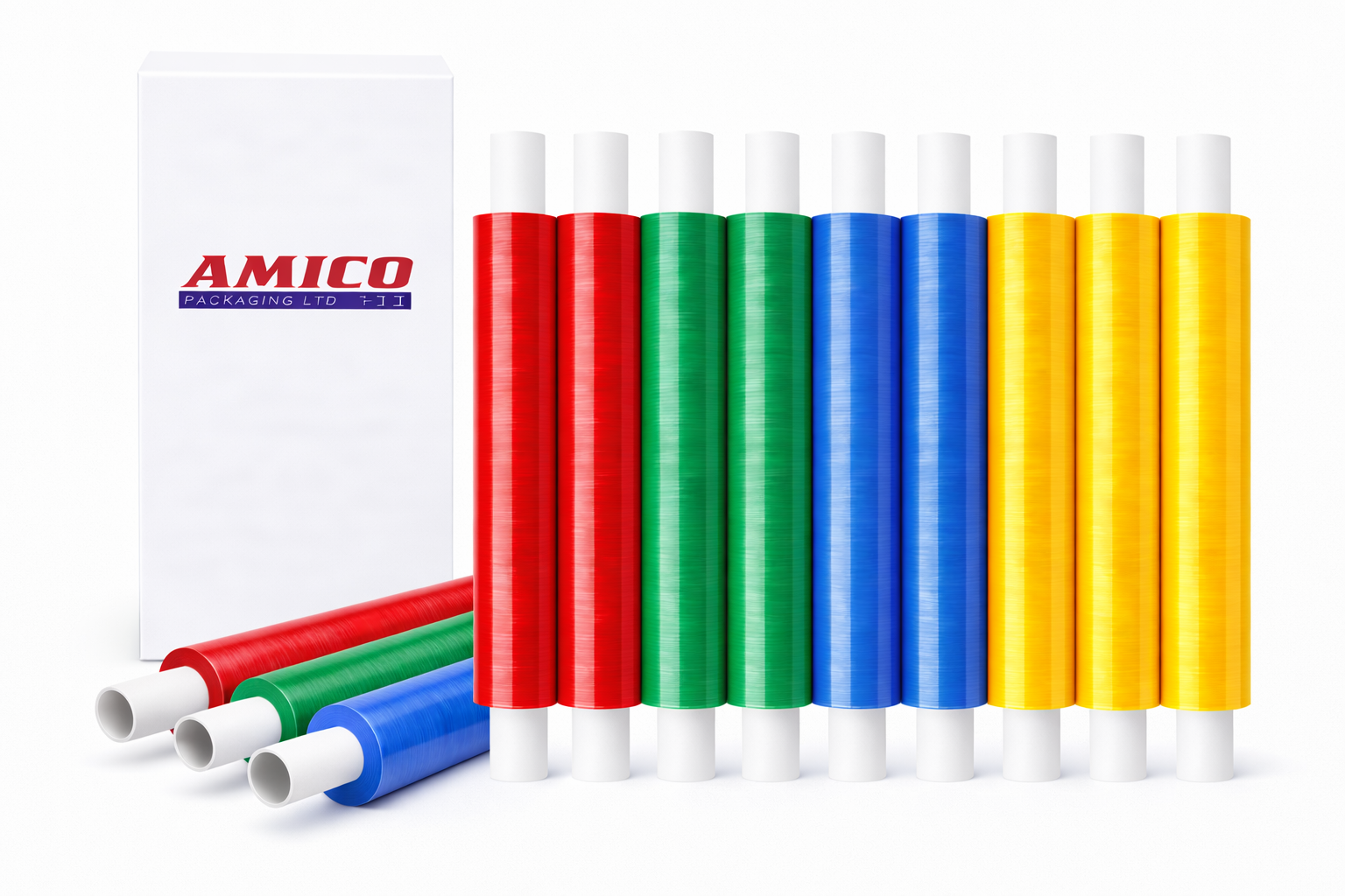 Coloured Pallet Wrap |  Buy Online at Amico Packaging