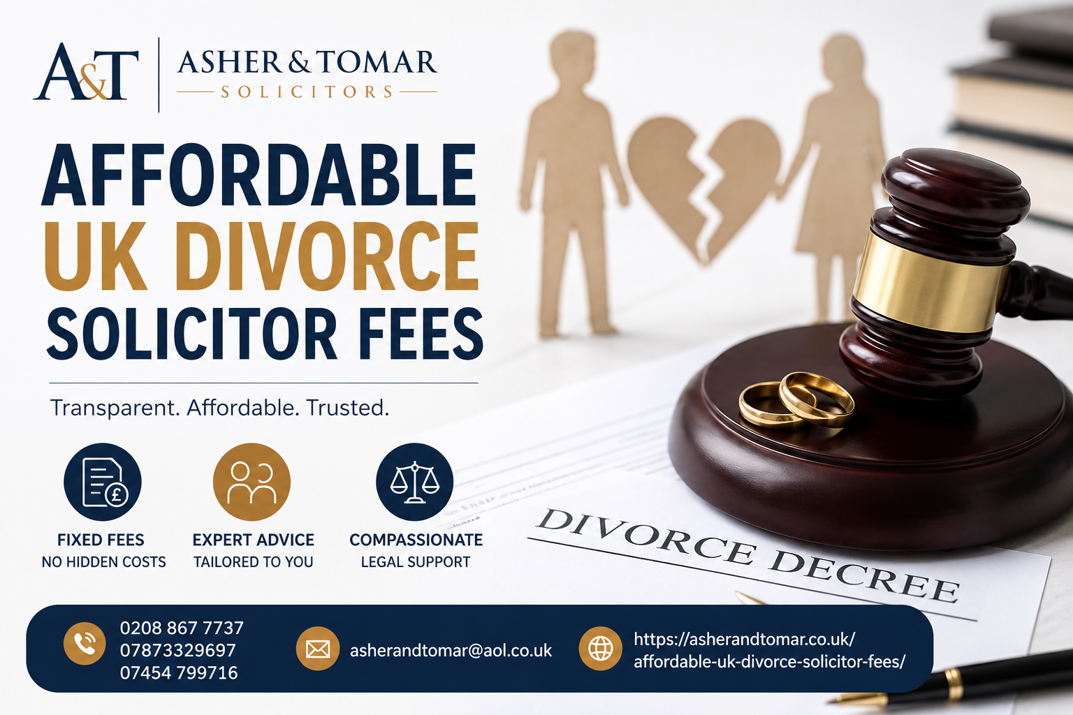 Affordable UK Divorce Solicitor Fees | Cost-Effective Legal Services - Call 0208 867 7737