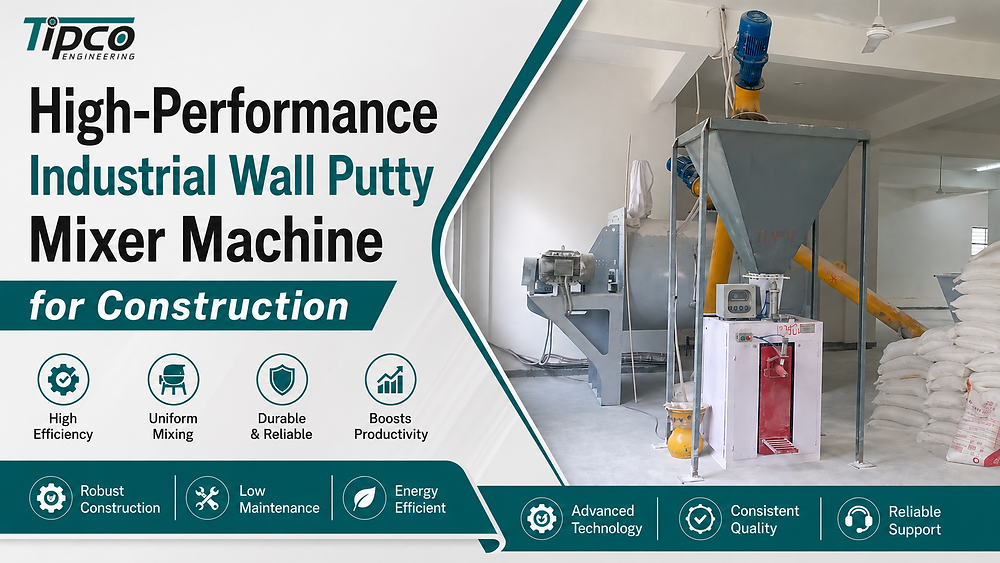 Industrial Wall Putty Mixer Machine by Tipco Engineering