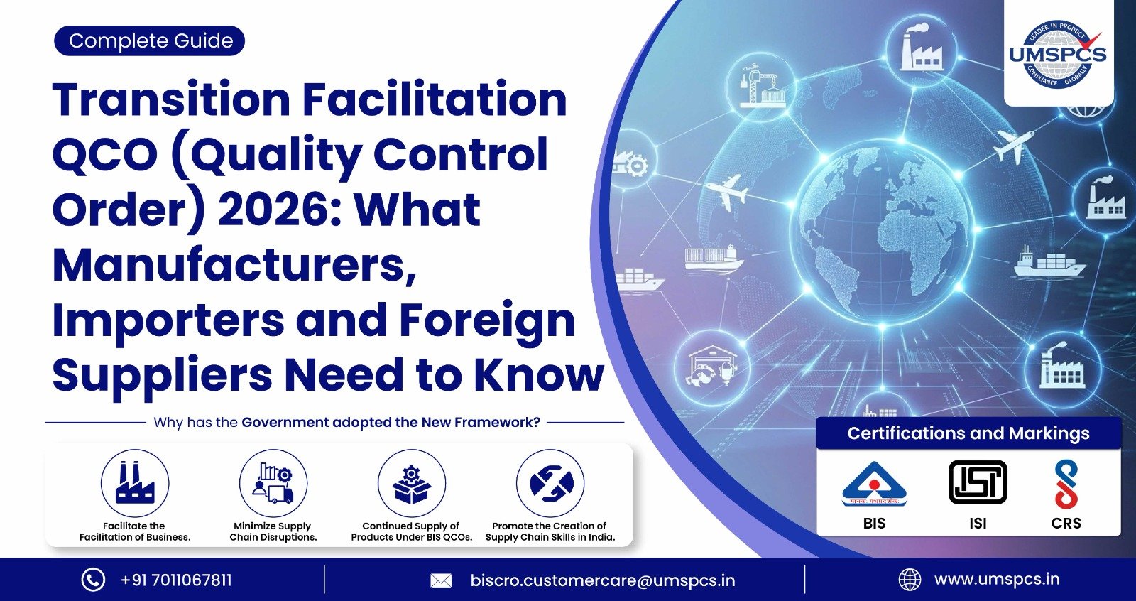 Transition Facilitation QCO (Quality Control Order) 2026