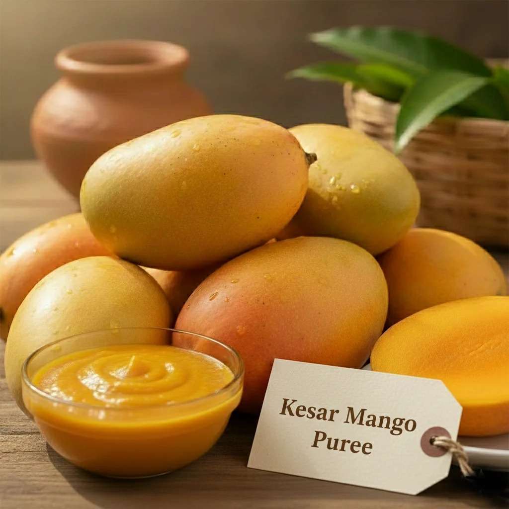 Totapuri, Alphonso, Kesar Mango Pulp & Puree Exporter India