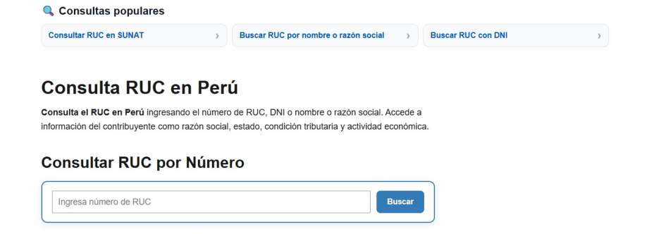 RUC Peru Cover Image