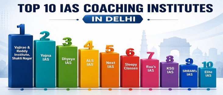 Latest Rank wise Top 10 IAS Coaching Institutes in Delhi