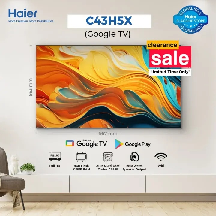 Candy C43H5FX Google TV Best Price in Lahore | Fast Shipping