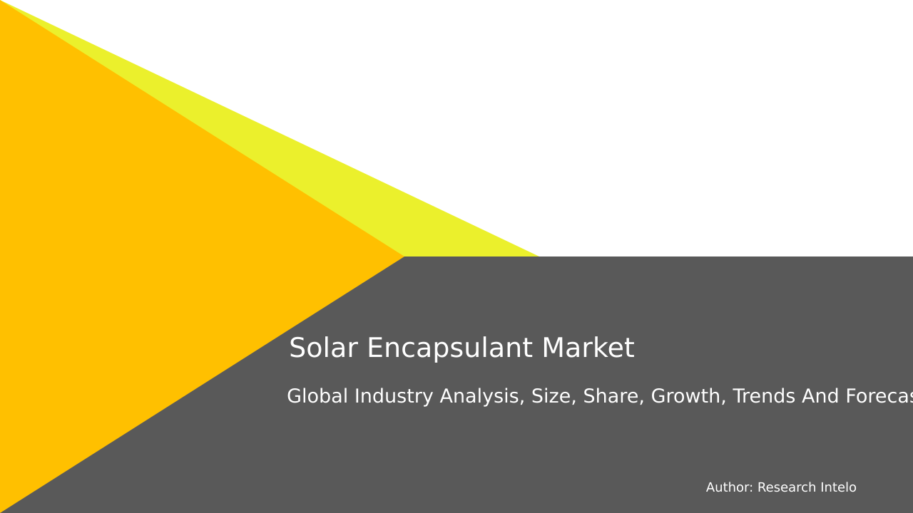 Solar Encapsulant Market Research Report 2033