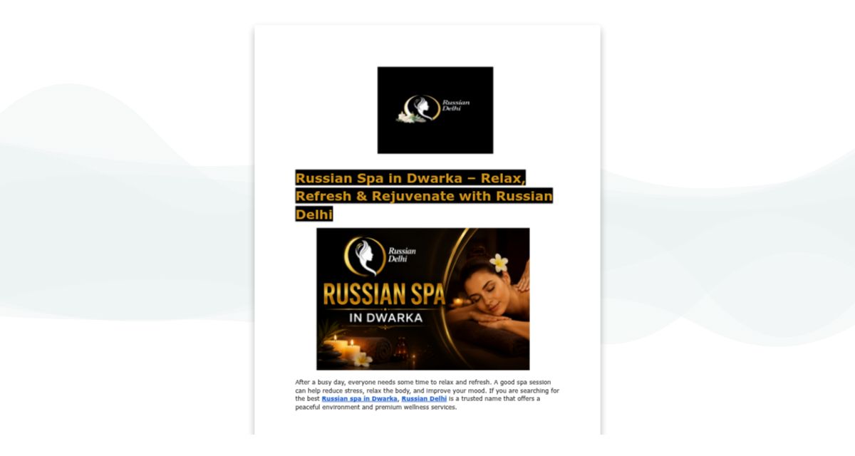Russian Spa in Dwarka Relax, Ref : simplebooklet.com