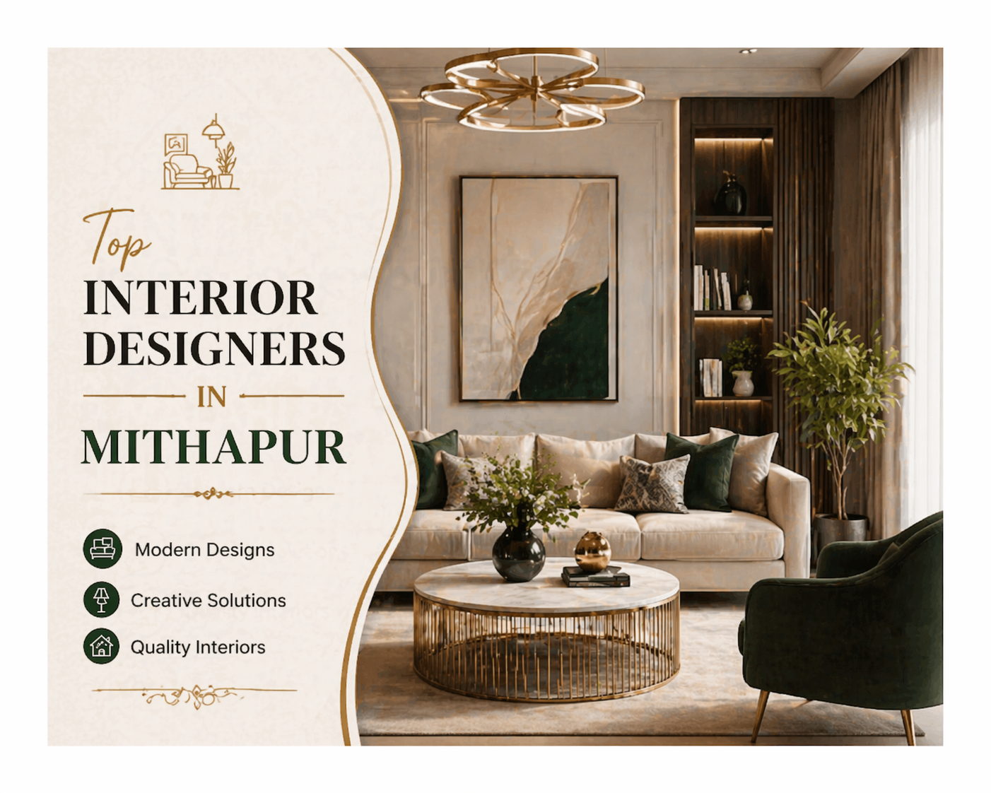 Top Interior Designers in Mithapur | Elegant & Affordable Designs | +91-9953208859