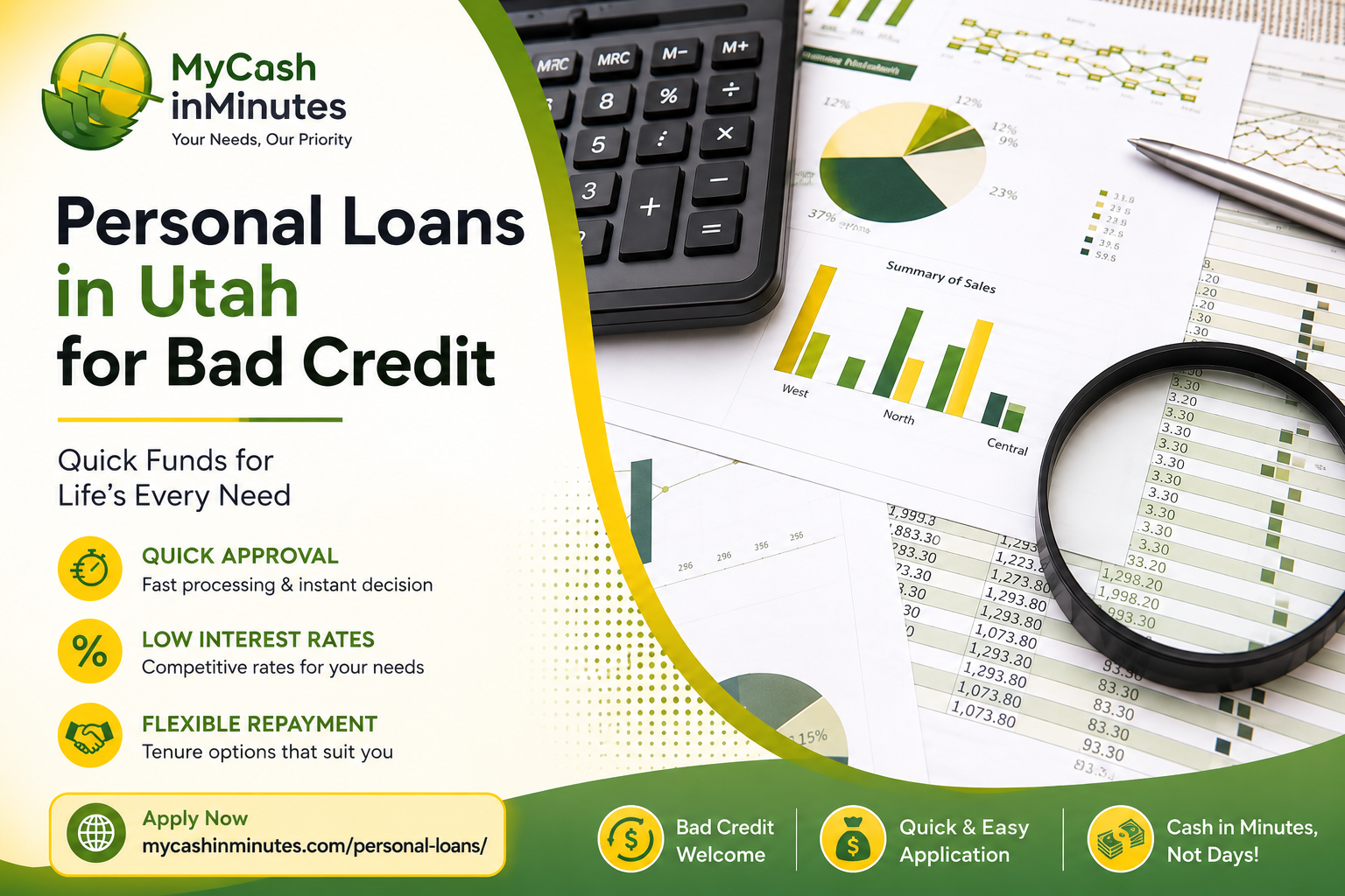 Cash in Minutes - Personal Loans in Utah | Get Quick Personal Loans...