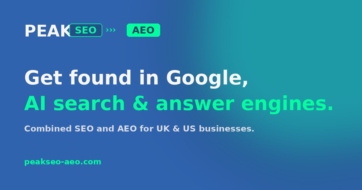 Local SEO Experts UK — SEO & GEO for Small Businesses | PEAK
