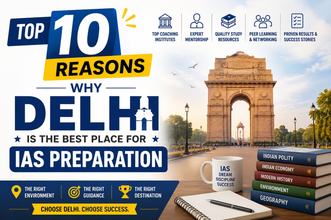 Top 10 Reasons Why Delhi is the Best Place for IAS Preparation - IAS Coaching Rank