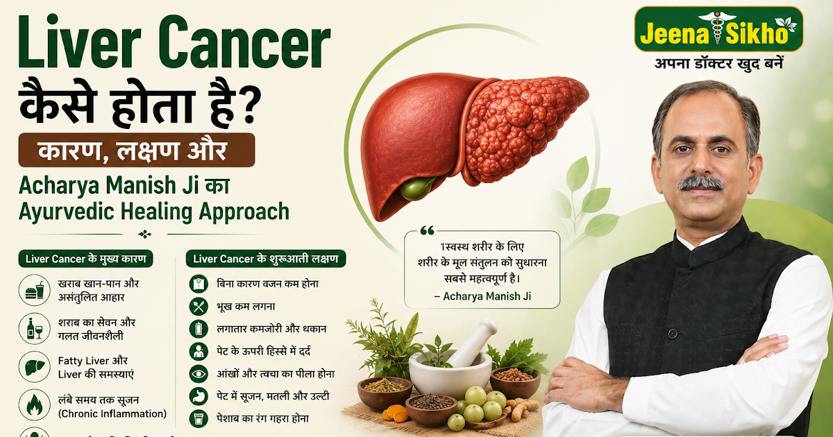 Liver Cancer कैसे होता है? कारण, लक्षण और Acharya Manish Ji का Ayurvedic Healing Approach