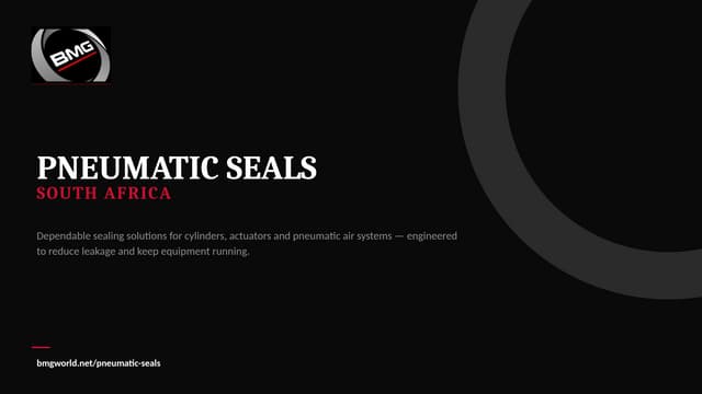 Pneumatic Seals South Africa | Reliable Sealing Solutions – BMG | PPTX